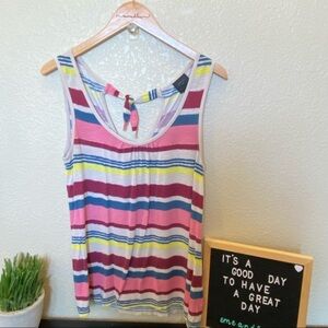 Deletta striped tank top shirt small